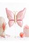 Butterfly Foil Balloon 80X60 cm Cream Powder Pink Blue Retro Birthday Decoration - 2