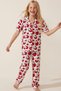 Hello Kitty Licensed 100% Cotton White Multi-Colored Buttoned Piping Pajama Set 26120451 - 4