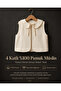 4-Layer 100% Cotton Muslin Oversized Baby Vest with Lace Detail 3-12 Months - 2