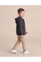 Boys Black Zip Up Hooded Sweatshirt - 2