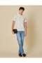 Men Ivory Leaf Print Polo T Shirt - 5