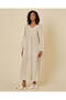 Women Beige Printed V Neck Nightgown - 4