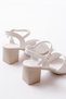 Zri̇n-13 Premium White Daily Thick Heeled Women's Sandals 7 cm - 6