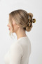 Set of 3 Bow Patterned Transparent Brown Leopard Hair Claw Clips - 3