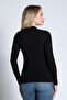 8546 Half Turtleneck Cashmere Micro Modal Ultra Light Long Sleeve Blouse - 4