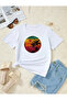 Women's short sleeve palm printed viscose t-shirt - 7