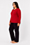 Plus Size Seasonal Awesome Red Pajama Set - 4