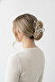 Modern Stylish Metallic Grey Bow Design Hairpin Clip for Women - 3