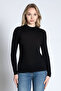 8546 Half Turtleneck Cashmere Micro Modal Ultra Light Long Sleeve Blouse - 2