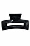 Black Shiny Rectangular Hair Claw Clip for Women