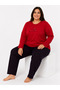 Plus Size Seasonal Awesome Red Pajama Set - 5