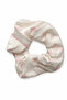 Pink Flower and Cute Rabbit Patterned Satin Hair Clip Elastic