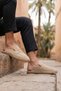 Men's Amaya Handmade Beige Faux Leather Powder Espadrille Loafer Slippers - 2