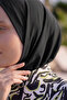 Fully Covered 3-Piece Patterned Hijab Swimsuit with Adjustable Waist and Elastic Zipper - 6