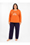 Plus Size Sweet Dreams Seasonal Orange Pajama Set