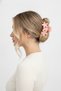 Stylish Pink Floral Design Hair Clip with Stone Detail - 3
