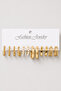 Women's Gold Multi-Earring Set – 6-Piece Stylish and Trendy Design - 5