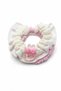 Girl's Pink and White Bow and Rabbit Figure Transparent Detailed Rubber Buckle Hair Accessory