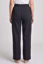Women's Black Zipper Detail Viscose Trousers - 5
