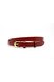 100% Genuine Leather Women's Belt 2 cm Curved Buckle Red