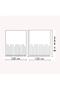 Bathroom Curtain 2X120X200 Double Wing Shower Curtain with Ring Gift Shower Cabin Curtain 5033 Gray - 2