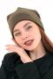 Women's Khaki Fleece Beret Polar Neck Collar That Can Be Used in Two Different Ways - 3