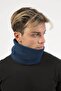 Men's Navy Blue Fleece Beret Polar Neck Collar That Can Be Used in Two Different Ways - 2