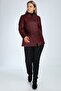 Women's Burgundy Quilted Coat - 2