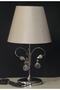 Leafy Stone Bedroom Lampshade with Light Brown Headboard - 2