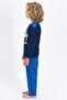 Base. Polo Assn Licensed Navy Blue Boys' Pajama Set - 3