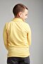 Unisex Long Sleeve Combed Polo Collar Light Yellow School T-Shirt - 3