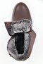 Men's Genuine Leather Furry Brown Casual Boots - 3