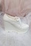 503 Series Wedge Heel Peacock Model Laced Wedding Dress Shoes - 3