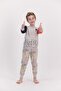 U.S. Polo Assn Beige Melange Orange Boy's Pajama Set - 3