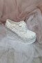 606 Series Wedge Heel Pearl Embroidered Applique Wedding Dress Shoes