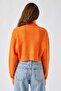 Pomarańczowy sweter damski 2KAL98301UT - 4