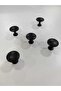 (5 PCS) Flat Knob Handle Matte Black Furniture Drawer Cabinet Nightstand Dresser Console Handle
