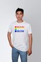 Men's White Rainbow Printed Standard T-Shirt T4774362