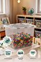 Lockable Lid Toy Storage Box - 16 Lt Kids Room Organizer, Toy Storage Box-Grey