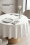 Round Tablecloth Stain-Resistant Stylish Design Special Woven Premium Dowry Invitation Cover - 4