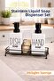 2-Pack 500 ml Fenomen Pinterest Liquid Soap Dispenser with Stand and Sponge for Kitchen and Bathroom