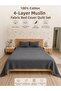 100% Cotton 4 Layer Muslin Bedspread Pique Set Double Size
