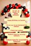 Car Themed Birthday Balloon Set Red Black White Happy Birthday Banner Foil - 2