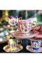Mimoza Porcelain Hand-Painted 6-Piece Cup Set