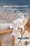 100% Cotton Fabric Basket Edge Protection Cushion for Crib - 3