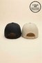 Black - Beige Premium Quality Set of 2 Unisex Micro Fabric Hats - Adjustable Velcro Sports Cap Women's Men's Hat Couple Combination - 8