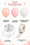 Birthday Concept 45 Balloon Chain: Macaron Salmon, Macaron Pink, Matte White Party Decoration - 2