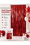 Metallic Red Foil Door Curtain 100X200 cm Party Birthday Decoration Photo Background Curtain