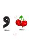 Rönesans Cherry and Black Number Foil Balloon Set Age-2 - 2