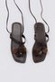Dark Brown Women's Sandals with Rope Tying Detail Takss26Sd00016